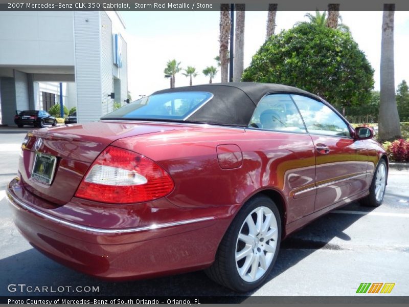 Storm Red Metallic / Stone 2007 Mercedes-Benz CLK 350 Cabriolet