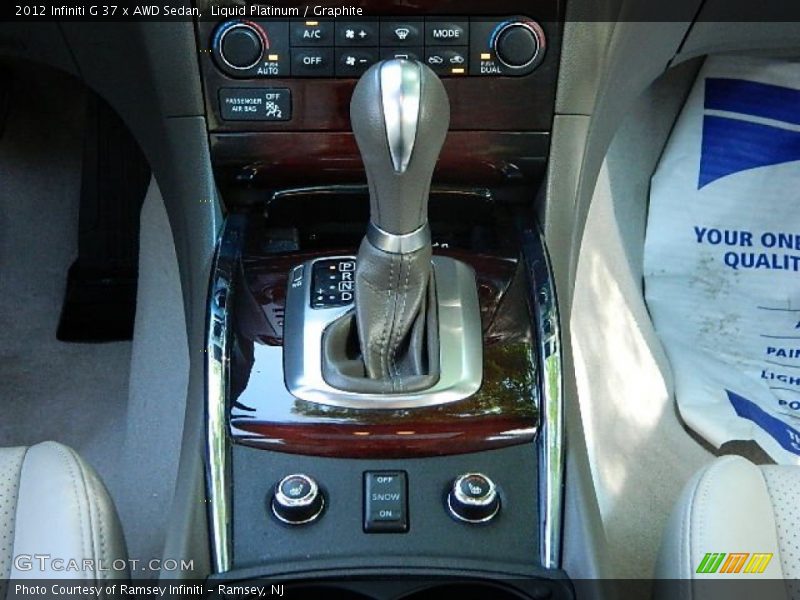 Liquid Platinum / Graphite 2012 Infiniti G 37 x AWD Sedan