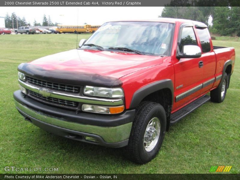 Victory Red / Graphite 2000 Chevrolet Silverado 2500 LT Extended Cab 4x4