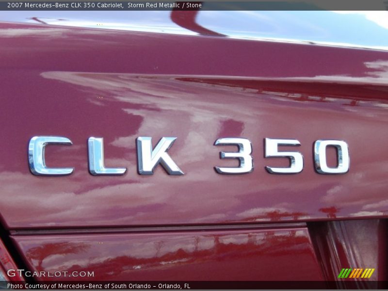 Storm Red Metallic / Stone 2007 Mercedes-Benz CLK 350 Cabriolet