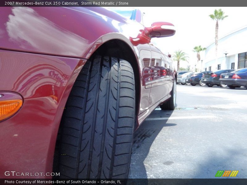 Storm Red Metallic / Stone 2007 Mercedes-Benz CLK 350 Cabriolet