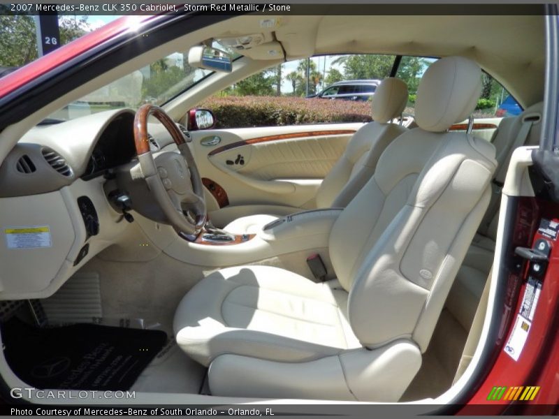 Storm Red Metallic / Stone 2007 Mercedes-Benz CLK 350 Cabriolet