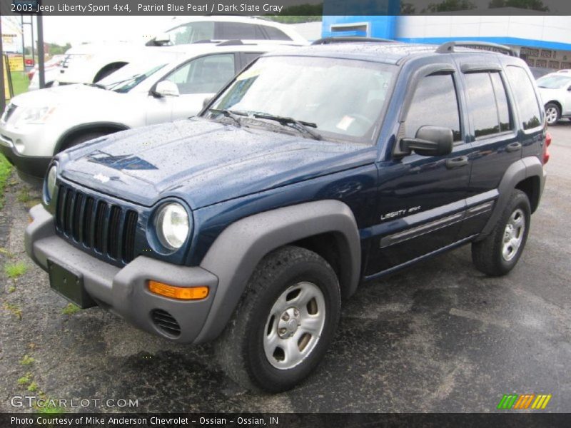 Patriot Blue Pearl / Dark Slate Gray 2003 Jeep Liberty Sport 4x4