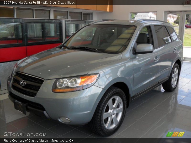 Steel Gray / Black 2007 Hyundai Santa Fe SE 4WD