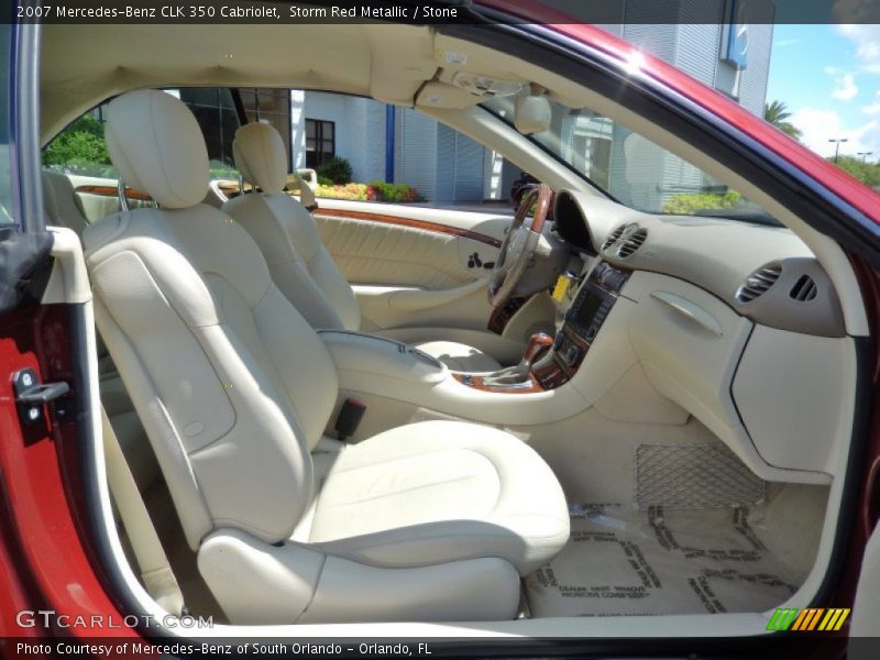 Storm Red Metallic / Stone 2007 Mercedes-Benz CLK 350 Cabriolet