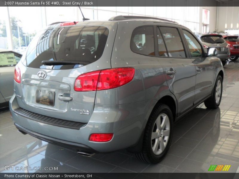Steel Gray / Black 2007 Hyundai Santa Fe SE 4WD