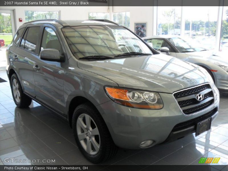 Steel Gray / Black 2007 Hyundai Santa Fe SE 4WD