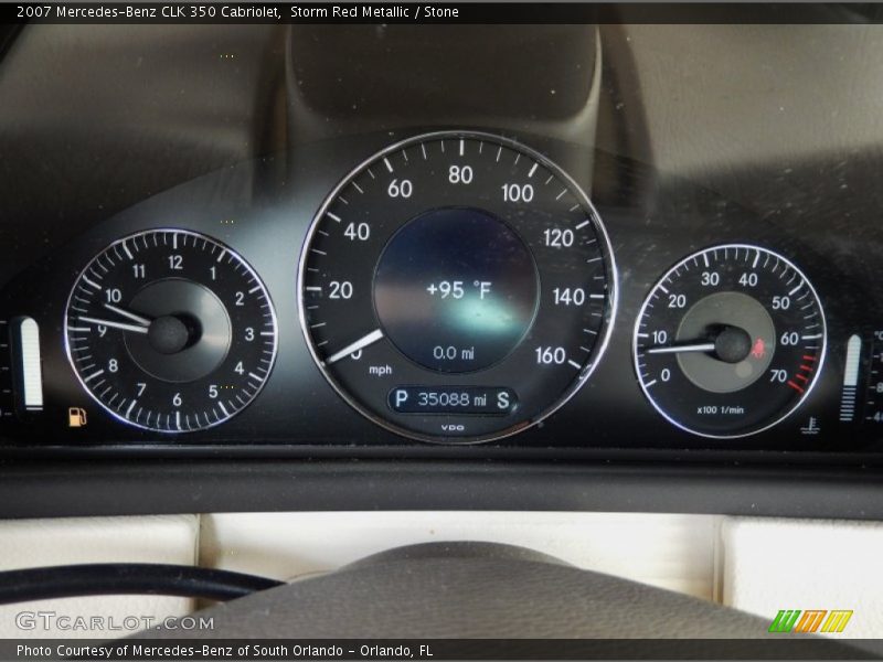 Storm Red Metallic / Stone 2007 Mercedes-Benz CLK 350 Cabriolet