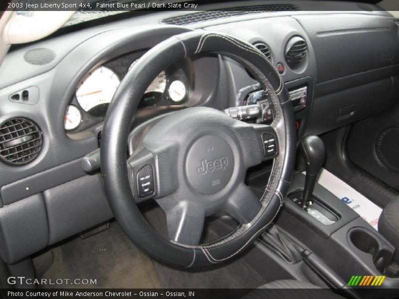Patriot Blue Pearl / Dark Slate Gray 2003 Jeep Liberty Sport 4x4