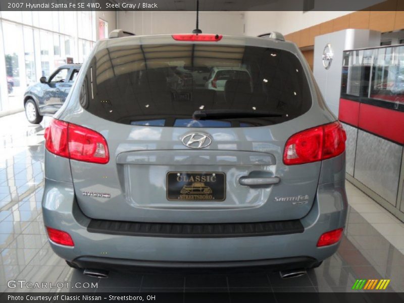 Steel Gray / Black 2007 Hyundai Santa Fe SE 4WD