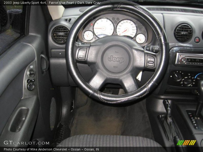 Patriot Blue Pearl / Dark Slate Gray 2003 Jeep Liberty Sport 4x4