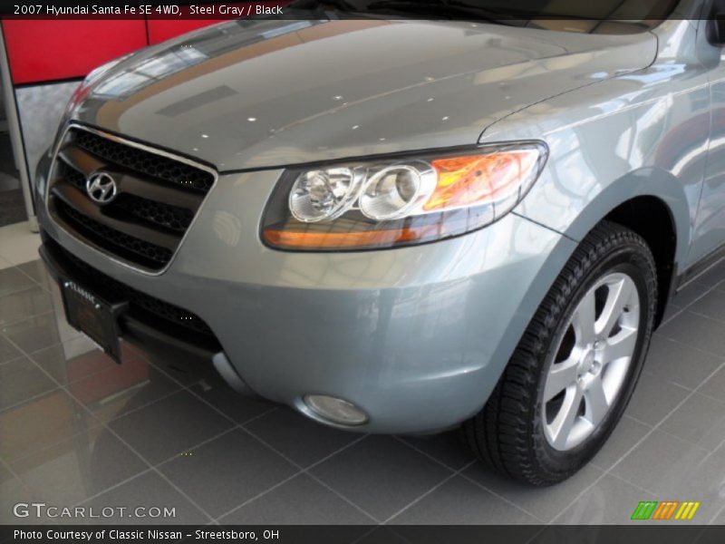 Steel Gray / Black 2007 Hyundai Santa Fe SE 4WD