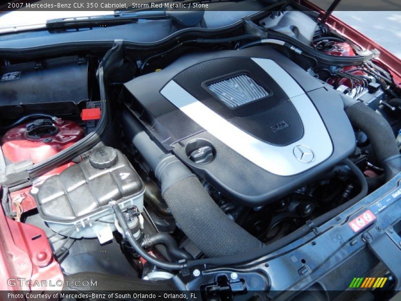 Storm Red Metallic / Stone 2007 Mercedes-Benz CLK 350 Cabriolet