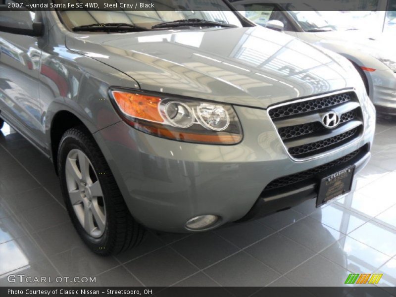 Steel Gray / Black 2007 Hyundai Santa Fe SE 4WD