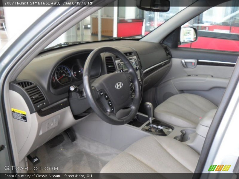 Steel Gray / Black 2007 Hyundai Santa Fe SE 4WD