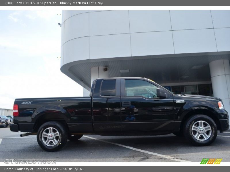 Black / Medium Flint Grey 2008 Ford F150 STX SuperCab