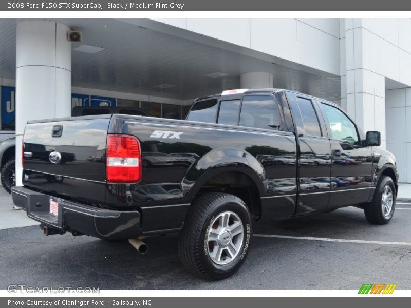 Black / Medium Flint Grey 2008 Ford F150 STX SuperCab