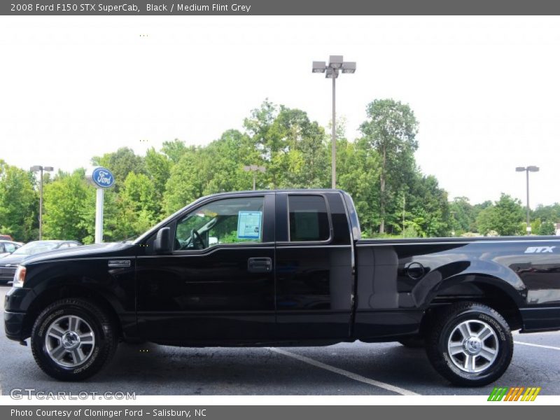 Black / Medium Flint Grey 2008 Ford F150 STX SuperCab