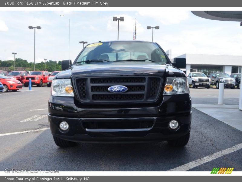 Black / Medium Flint Grey 2008 Ford F150 STX SuperCab