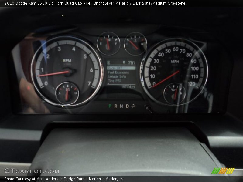 Bright Silver Metallic / Dark Slate/Medium Graystone 2010 Dodge Ram 1500 Big Horn Quad Cab 4x4