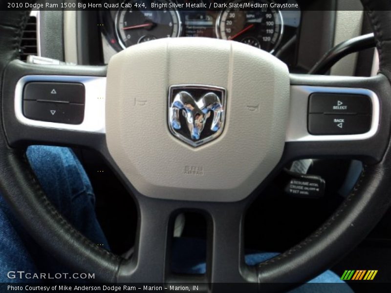 Bright Silver Metallic / Dark Slate/Medium Graystone 2010 Dodge Ram 1500 Big Horn Quad Cab 4x4