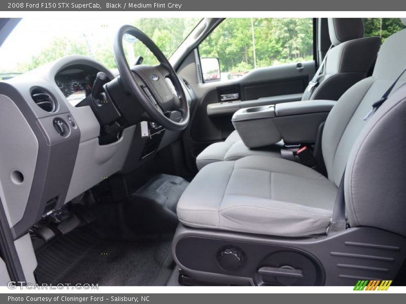 Black / Medium Flint Grey 2008 Ford F150 STX SuperCab