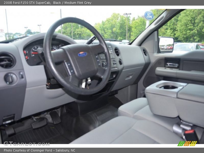 Black / Medium Flint Grey 2008 Ford F150 STX SuperCab