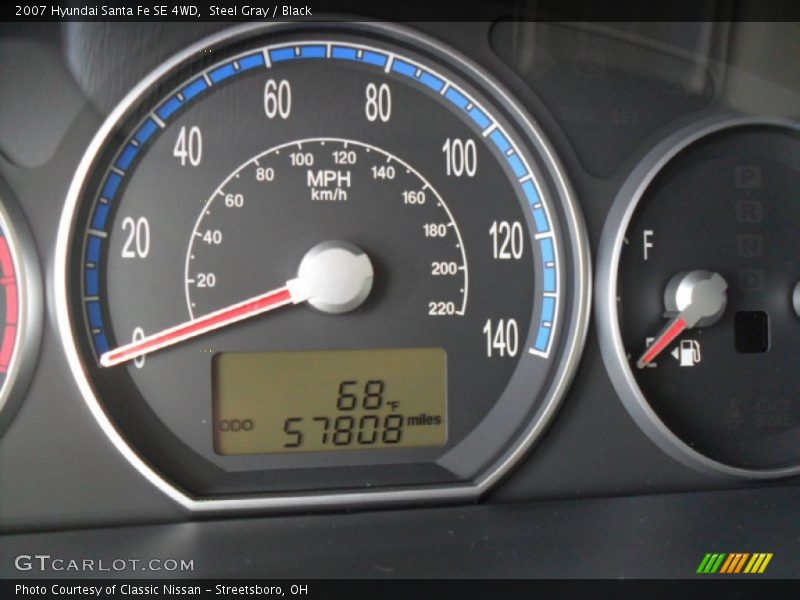 Steel Gray / Black 2007 Hyundai Santa Fe SE 4WD