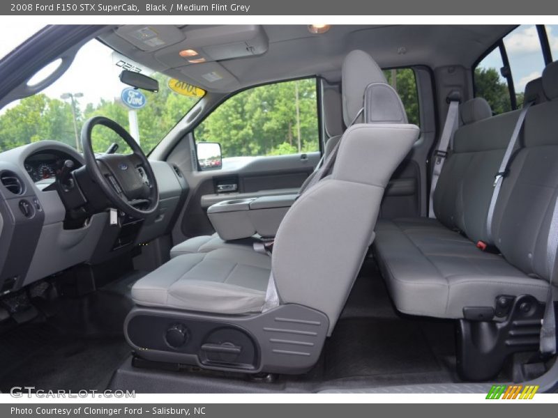 Black / Medium Flint Grey 2008 Ford F150 STX SuperCab