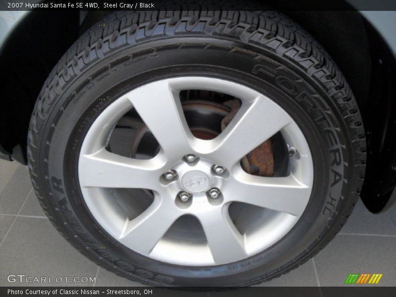 Steel Gray / Black 2007 Hyundai Santa Fe SE 4WD