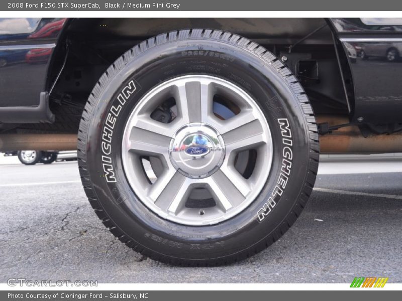 Black / Medium Flint Grey 2008 Ford F150 STX SuperCab