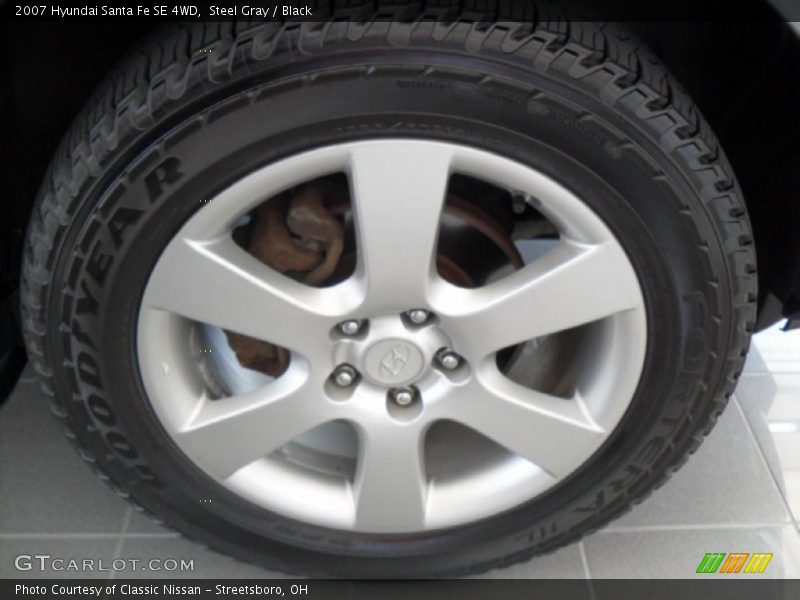 Steel Gray / Black 2007 Hyundai Santa Fe SE 4WD