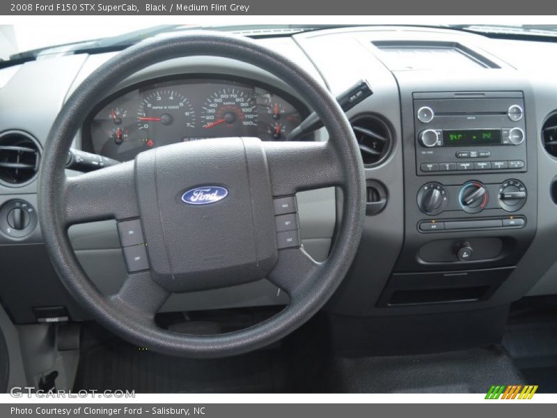 Black / Medium Flint Grey 2008 Ford F150 STX SuperCab