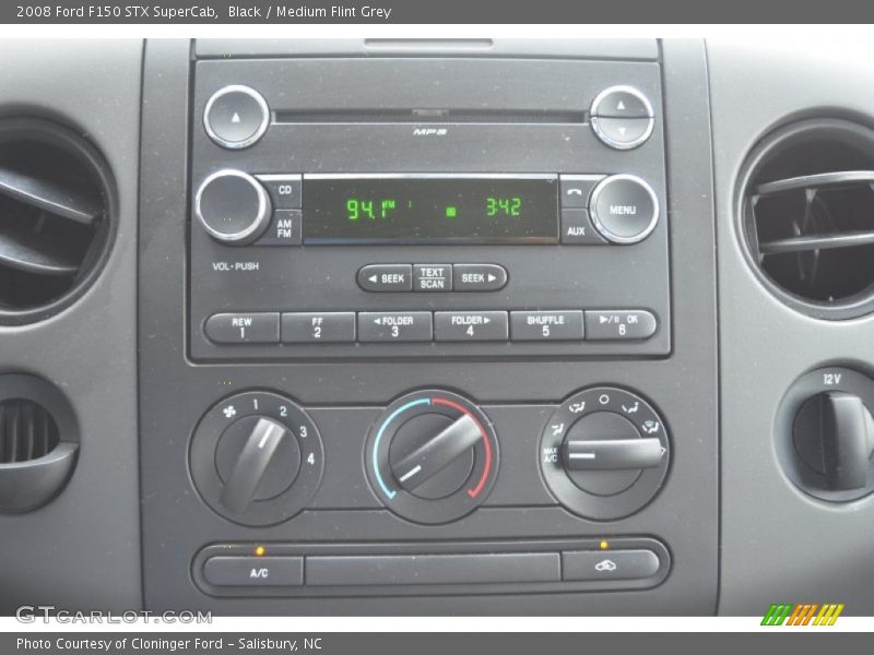Black / Medium Flint Grey 2008 Ford F150 STX SuperCab