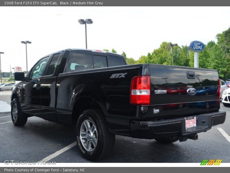 Black / Medium Flint Grey 2008 Ford F150 STX SuperCab