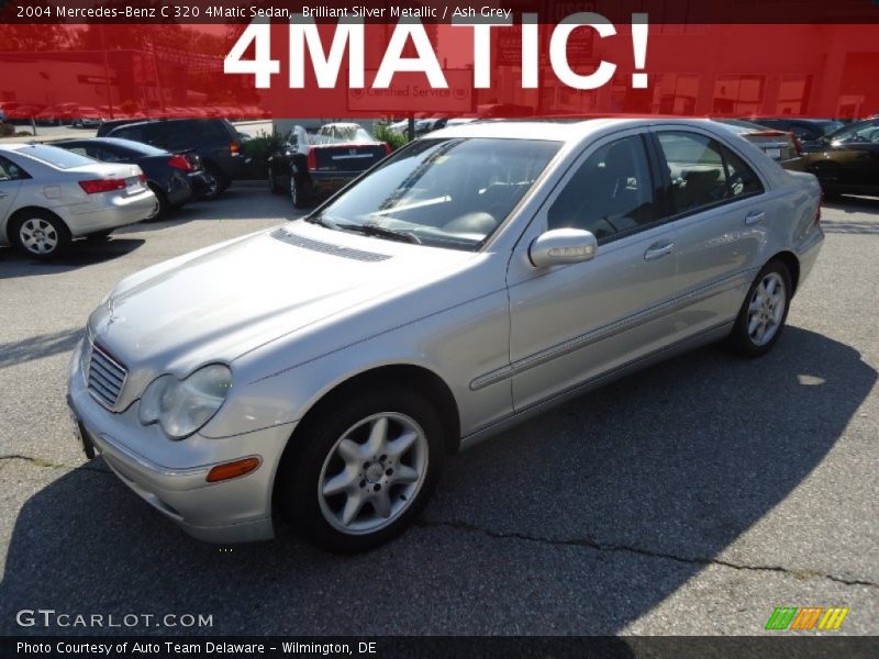 Brilliant Silver Metallic / Ash Grey 2004 Mercedes-Benz C 320 4Matic Sedan