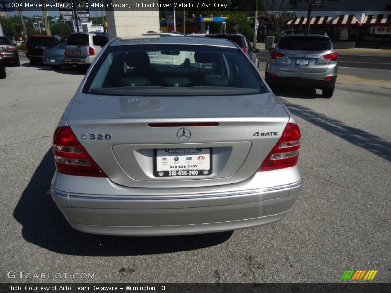 Brilliant Silver Metallic / Ash Grey 2004 Mercedes-Benz C 320 4Matic Sedan