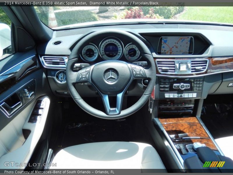 Diamond White Metallic / Porcelain/Black 2014 Mercedes-Benz E 350 4Matic Sport Sedan