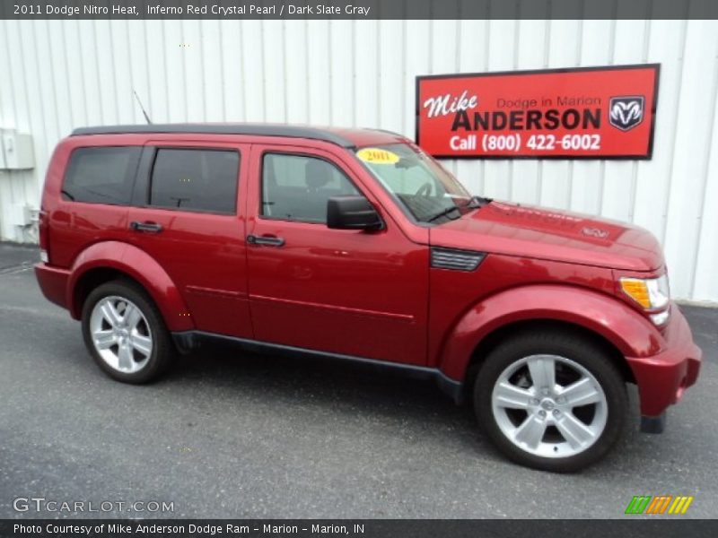 Inferno Red Crystal Pearl / Dark Slate Gray 2011 Dodge Nitro Heat