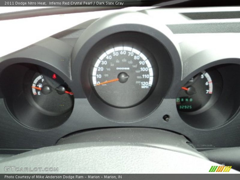 Inferno Red Crystal Pearl / Dark Slate Gray 2011 Dodge Nitro Heat