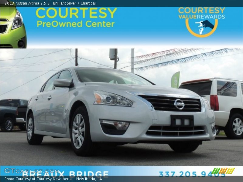 Brilliant Silver / Charcoal 2013 Nissan Altima 2.5 S