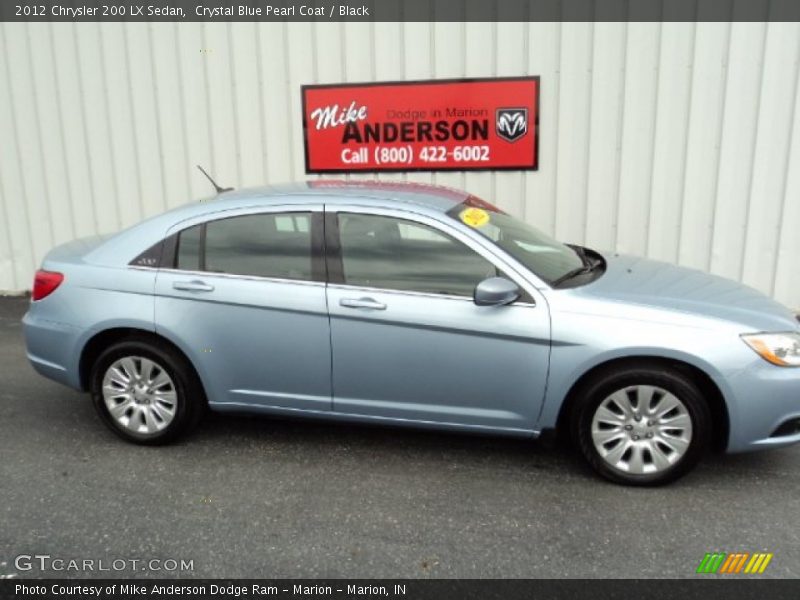 Crystal Blue Pearl Coat / Black 2012 Chrysler 200 LX Sedan