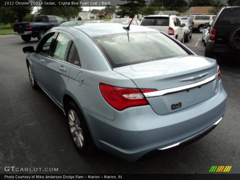 Crystal Blue Pearl Coat / Black 2012 Chrysler 200 LX Sedan