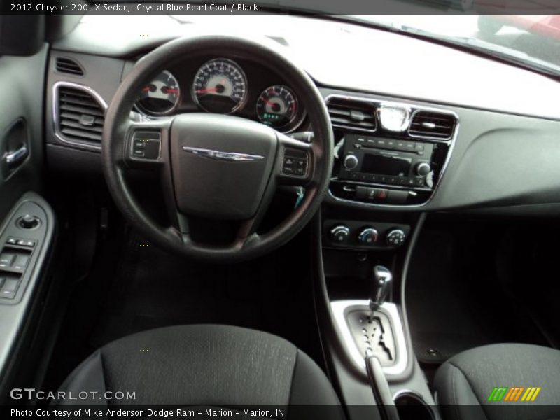 Crystal Blue Pearl Coat / Black 2012 Chrysler 200 LX Sedan