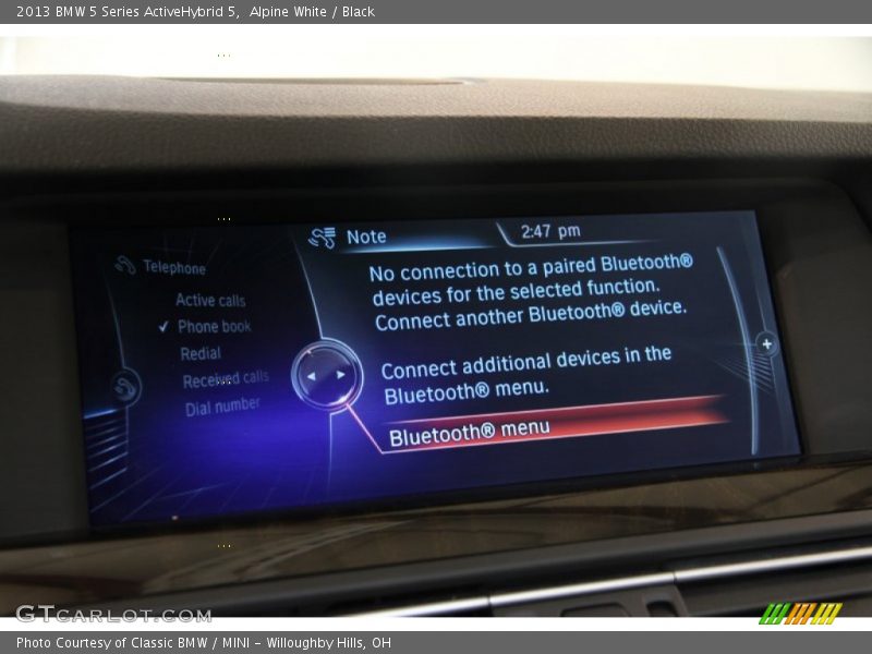 Alpine White / Black 2013 BMW 5 Series ActiveHybrid 5