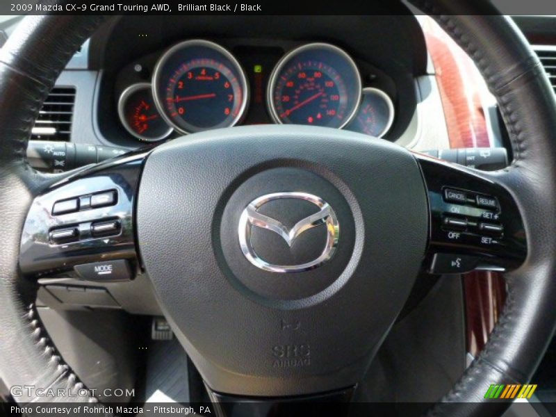 Brilliant Black / Black 2009 Mazda CX-9 Grand Touring AWD