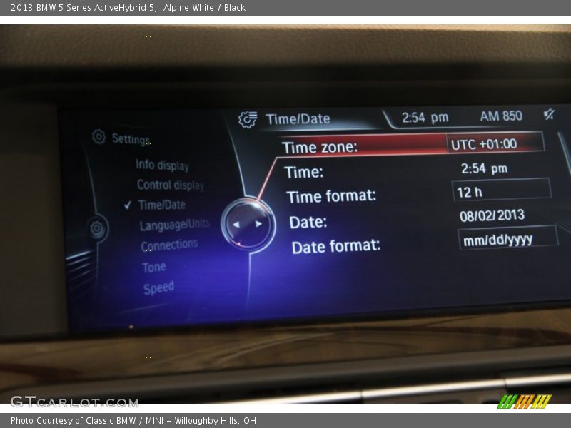 Alpine White / Black 2013 BMW 5 Series ActiveHybrid 5