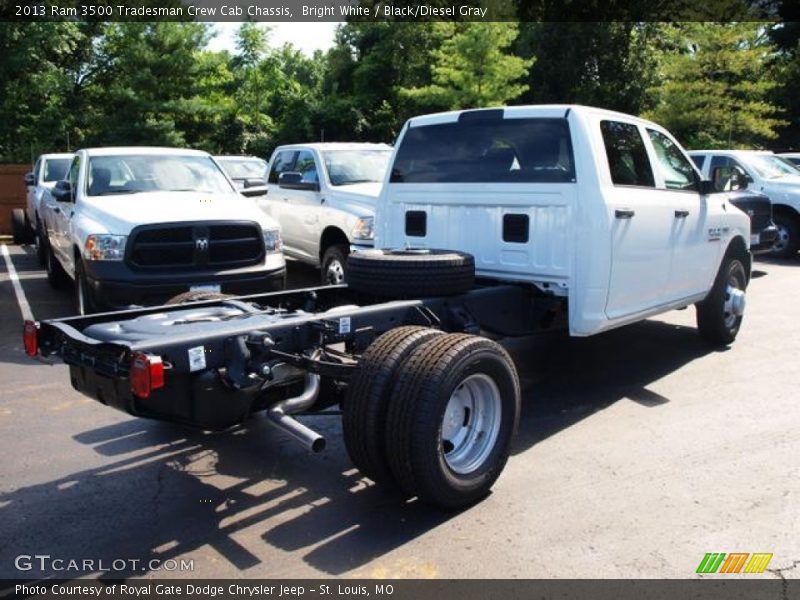 Bright White / Black/Diesel Gray 2013 Ram 3500 Tradesman Crew Cab Chassis
