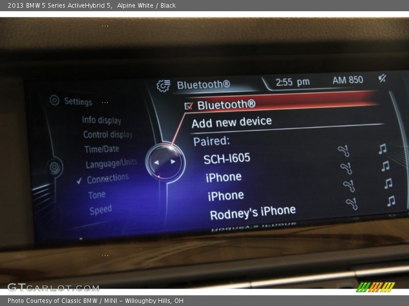 Alpine White / Black 2013 BMW 5 Series ActiveHybrid 5