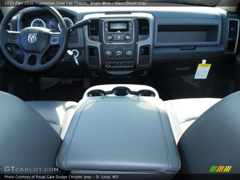 Bright White / Black/Diesel Gray 2013 Ram 3500 Tradesman Crew Cab Chassis